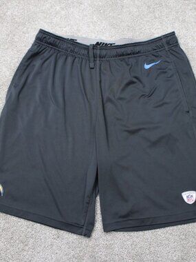 Nike San Diego Chargers Shorts Mens Medium Black NFL Equipemnt Training Dri-Fit